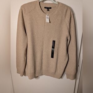 New Men's Banana Republic Large Tan Cotton Sweater